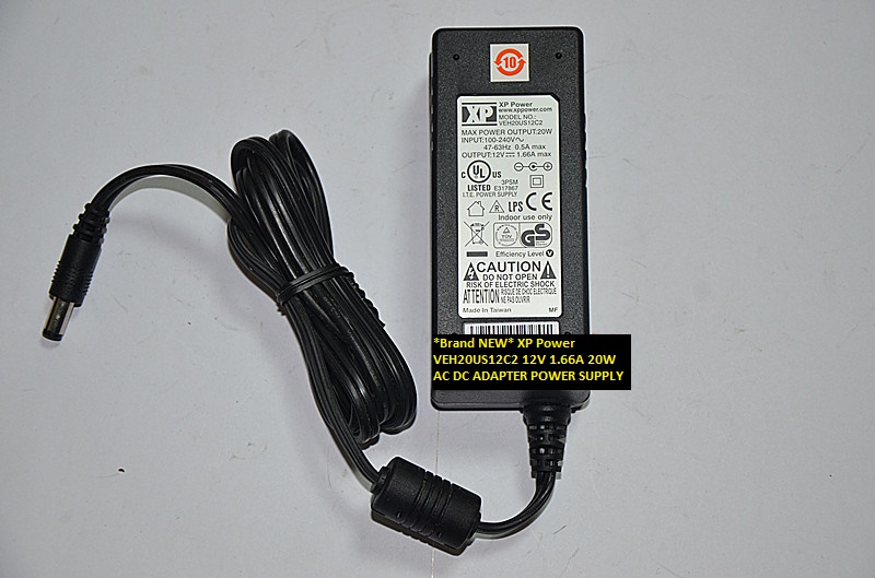 *Brand NEW* 12V 1.66A XP Power 20W AC DC ADAPTER VEH20US12C2 POWER SUPPLY - Click Image to Close